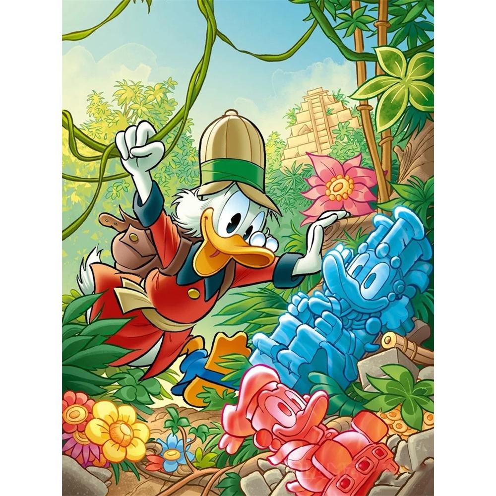 Disney Diamond Painting Duck McMurray Jungle Adventure Illustration 5D Diamond Painting Art Embroidery Cross Stitch Room Decoration