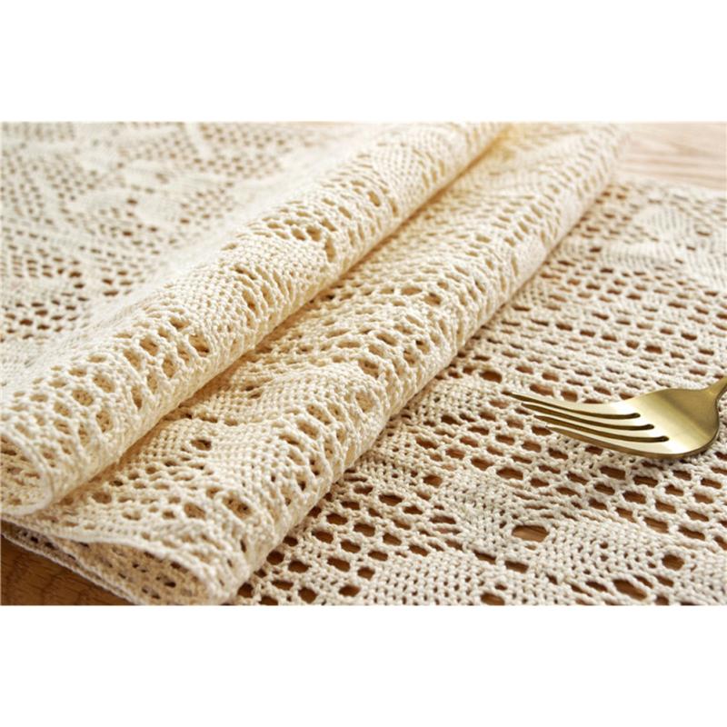 Хлопковая нить Идиллическая скатерть для вязания полой скатерти для украшения стола