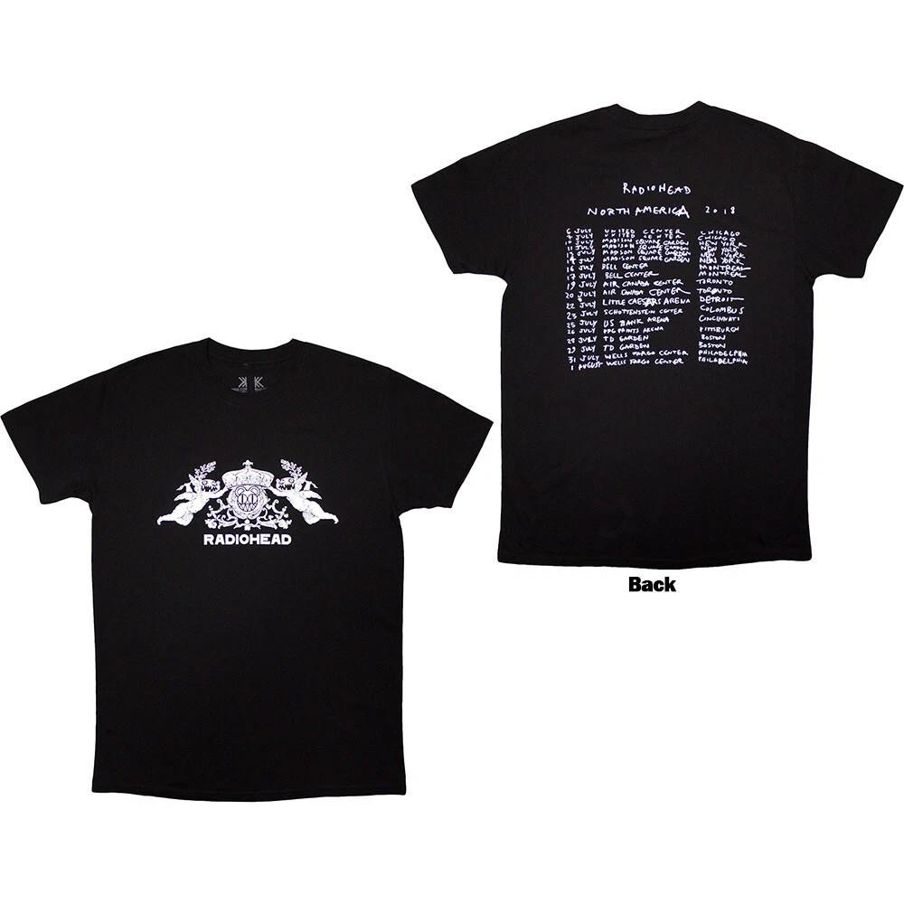Radiohead Bearhead Crest Футболка черная 100% органический хлопок Тур 2018 S-5XL