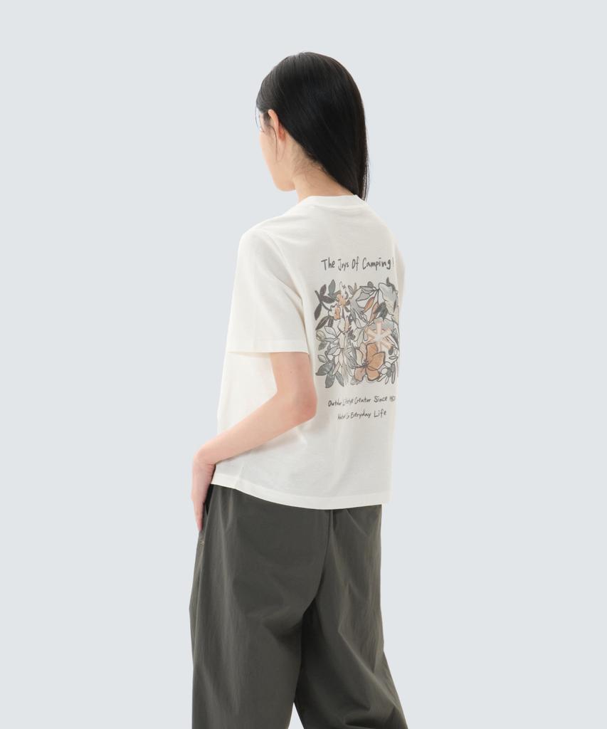 SNOWPEAK APPAREL Женская тропическая футболка с коротким рукавом из Sorona (S26Mwfts71) Белый с оттенком