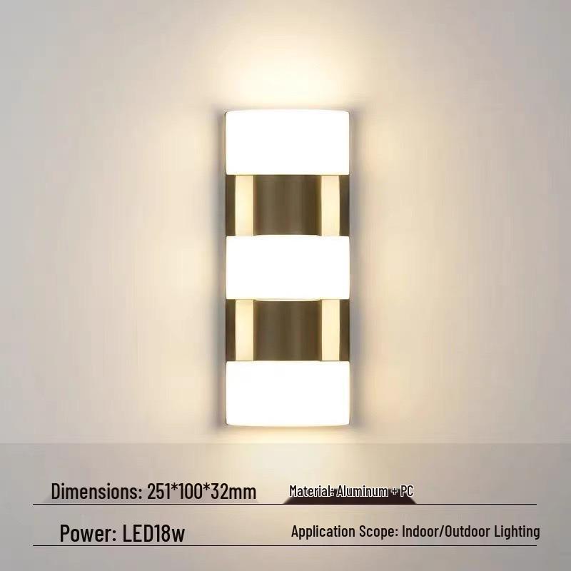 Nordic Outdoor Waterproof LED Wall Lamp for Courtyard or Indoor Use