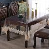 Transparent PVC Tablecloth Waterproof, Oil Proof Clear Coffee Table Table Mat Washable and Non Slip Tablecloth Lace Edge