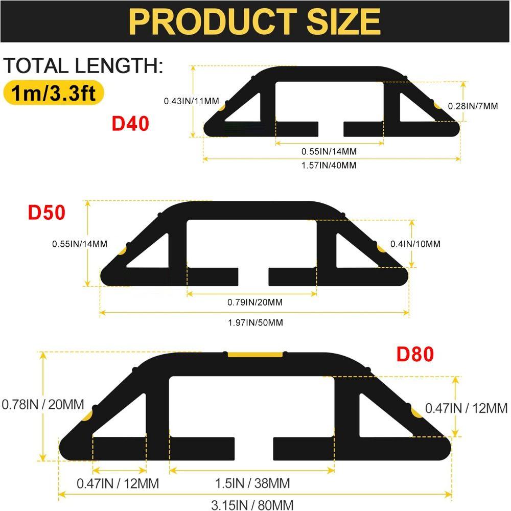 ПВХ-укрытие для провода 1 м Защитный чехол для шнура питания Профессиональное напольное покрытие для шнура питания на открытом воздухе