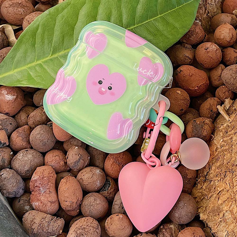 Чехол для наушников INS Heart Windmil для AirPods AirPod 2 3, чехол с милым медведем и разноцветными бусинами, подвеска, мягкий силиконовый чехол для AirPods Pro