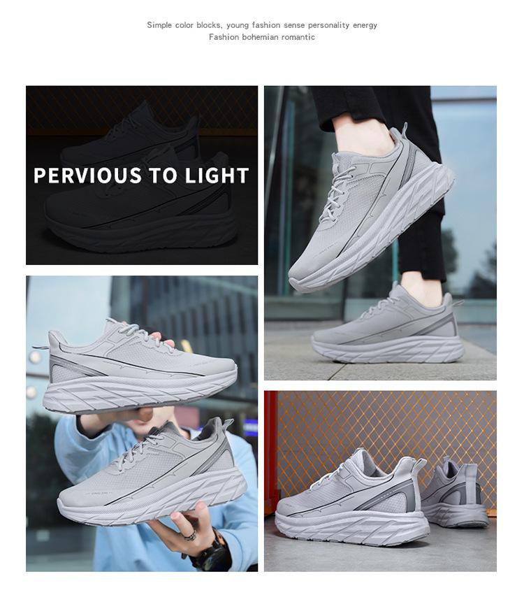 Мужские дышащие сетчатые кроссовки для пап на осень/зиму 2023 года — мягкая подошва, модная, легкая спортивная обувь