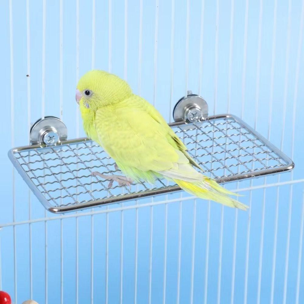 Moisture Proof Stainless Steel Bird Perch Platform Bird Rest Platform Dining Platform