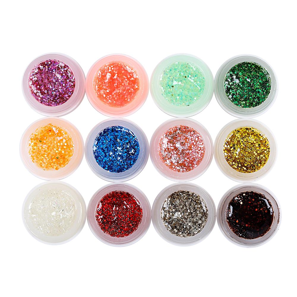 PHOENIXY 36Pcs Soak Off LED UV Gel Nail Polish Kit Pure Color Nail UV Gel Set Nails Art Gel Lacquer