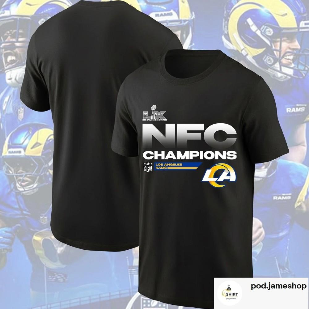 LA Ram 2025 NFC Champions Legend Black T-Shirt Unisex Fan Gift S-5XL Unisex T-Shirt