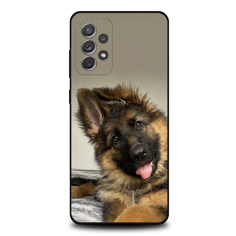 German Shepherd Dog Phone Case For Samsung S25,S24,S21,S22,S23,S30,Ultra,S20,Plus,Fe,Lite,Note,10,9,5G Black Cover