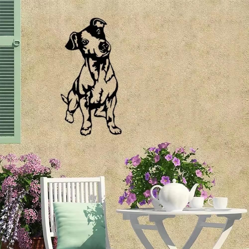 1 шт. Милая подвесная картина с щенком, элегантный металлический декор, идеально подходит для садовых стен, красивое украшение для свадьбы и вечеринки