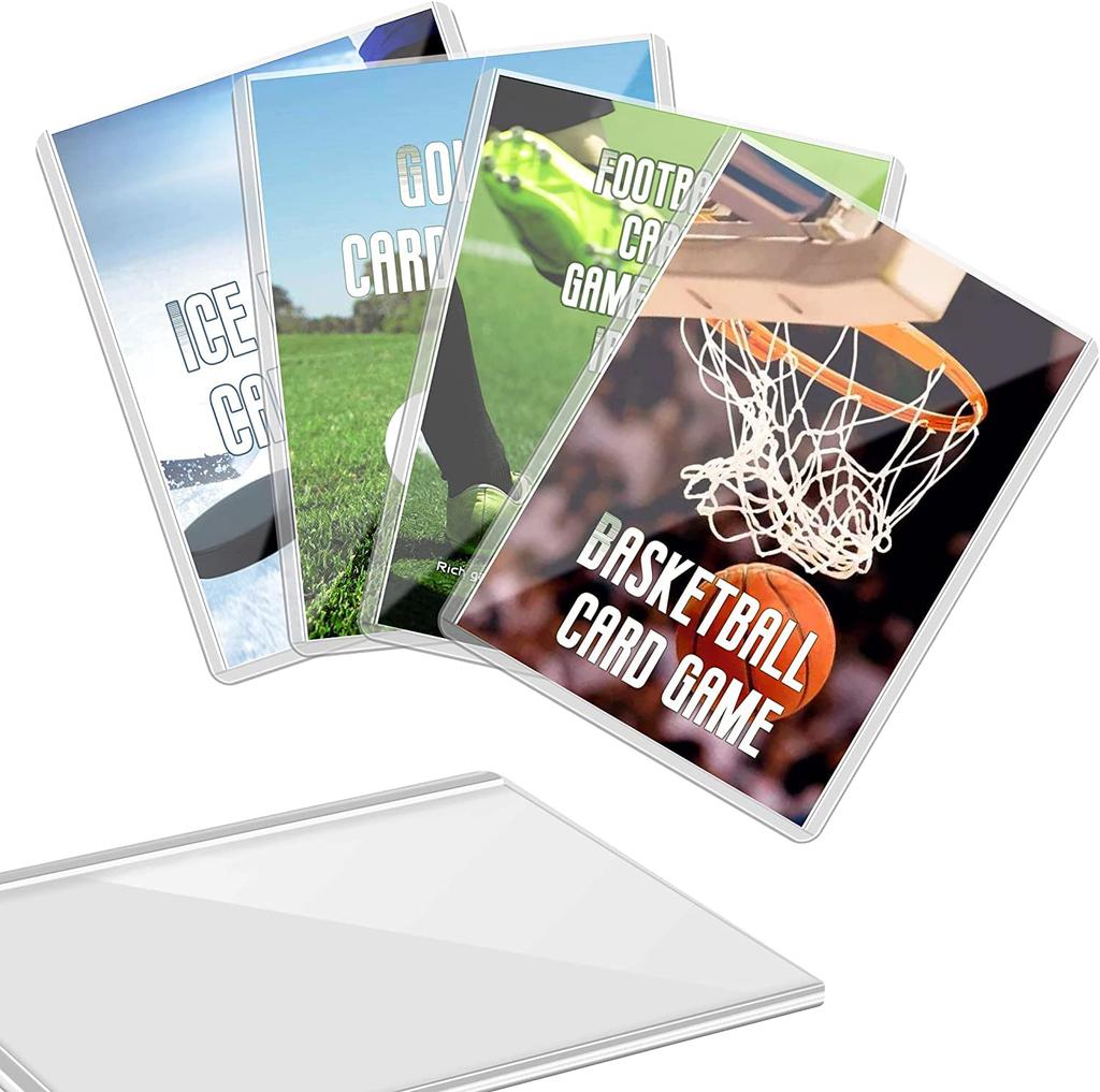 Из Top Loader Card Holder для торговых карточек Card Loader Hard Case Hard Card Case Loader Hard Scratch Prevention Storage Storage PVC Material Ultra