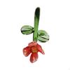 Mini Glass Flower Artificial Craft Faux Branch Small Gifts Floral Figurine for Indoor Party