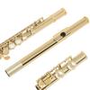 SLADE Western Concert Flute Cupronickel Nicke Plated 16 Holes C Key Woodwind Instrument with Cleaning Cloth Stick