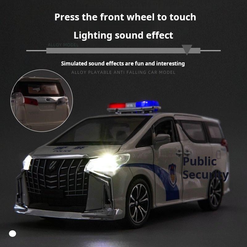 1:24 Children's Inertia Pull-back Car Toy with Lighting Sound Simulation Commercial Car Model Boy Gift Toy Car Kids Holiday Gift