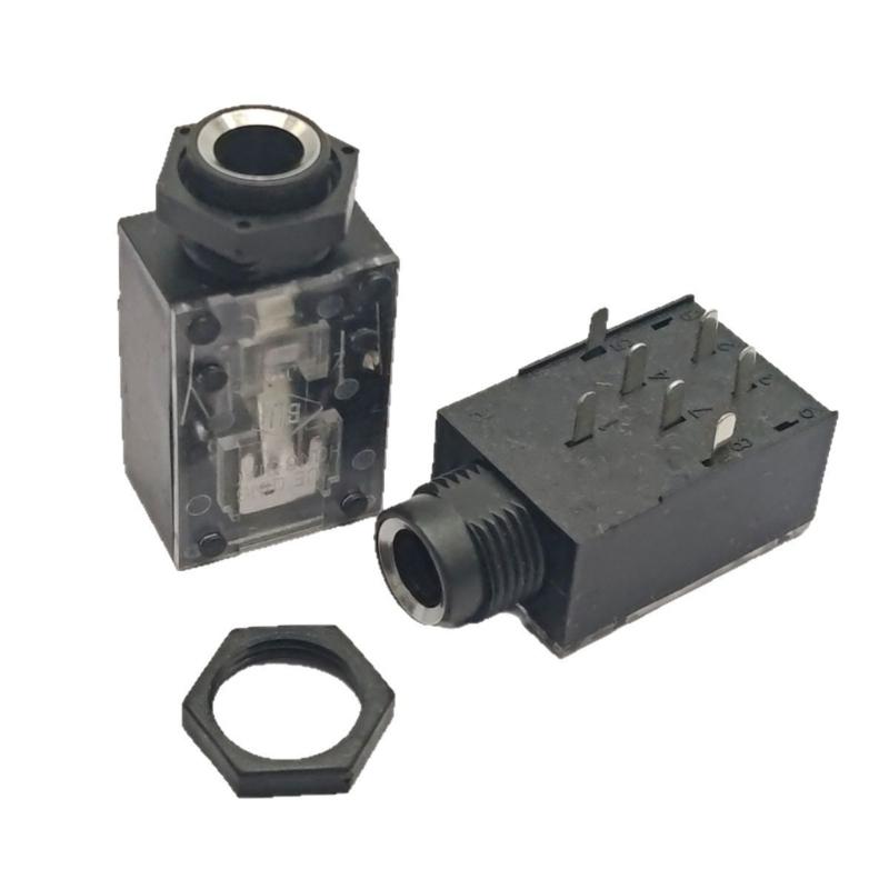 3 Cores Two Channel 6.35mm Microphones Connectors With 7Pin Design For High Fidelitys Signal Transmission