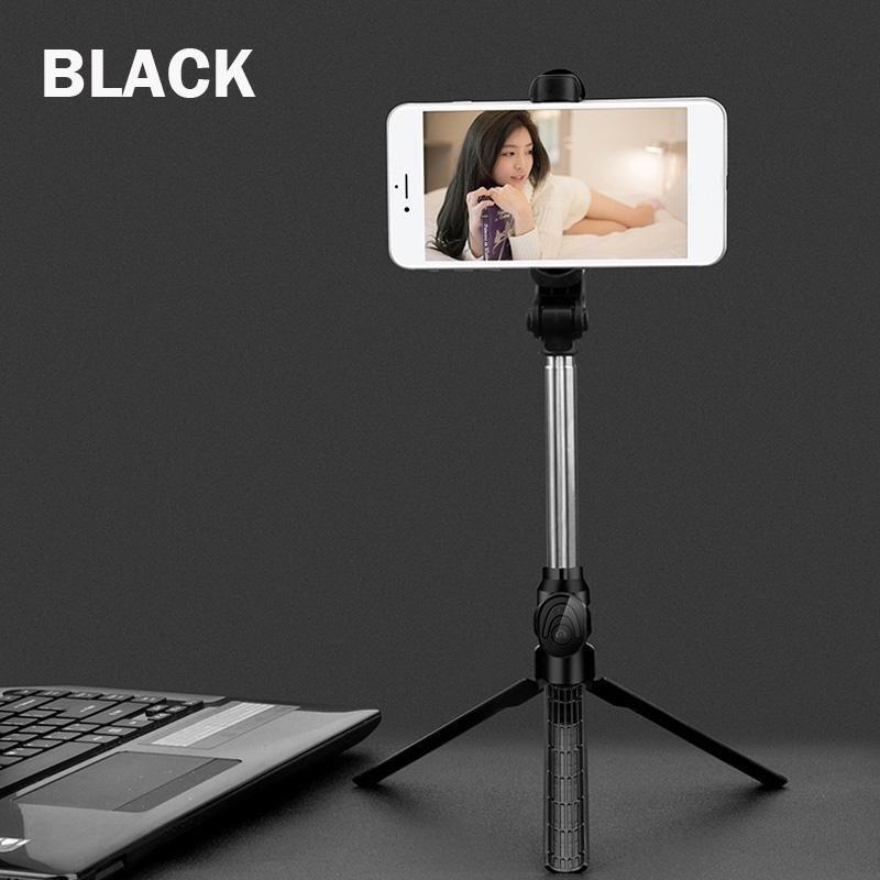 Мини-беспроводная Bluetooth-палка для селфи, монопод, выдвижной штатив, палка для селфи и двойной держатель для телефона