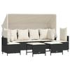 VidaXL Salon de jardin 5 pcs avec coussins noir résine tressée, ensemble de canapés d'extérieur, salon de jardin, ensemble 3261551