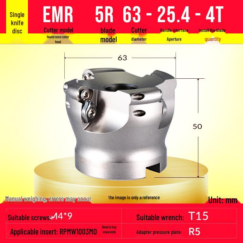 EMR Торцевая фреза с радиусом скругления Держатель инструмента CNC BT40 R5 Удлиненная головка фрезы
