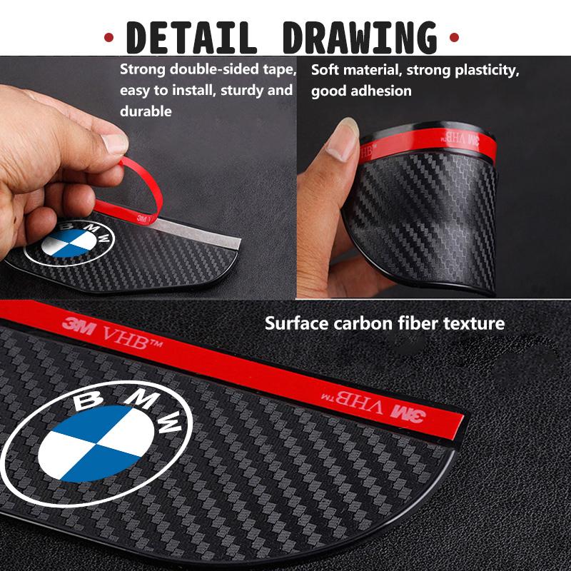 Car Rear View Mirror Rain Eyebrow Shield Sun Visor Protector For BMW 1 3 5 7 Series M F01 F20 F10 F13 E52 E53 E60 E93