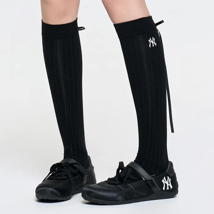 [MLB] Summer Ribbon Knee Socks NY (Black)
