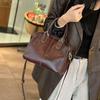 Leather Large Capacity Handbag Head Layer Natural Fall Leather Korean Trendy One-shoulder Versatile Women's Bag