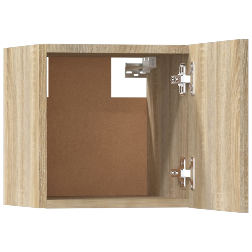 5 piece TV cabinet set in Sonoma oak effect particle board