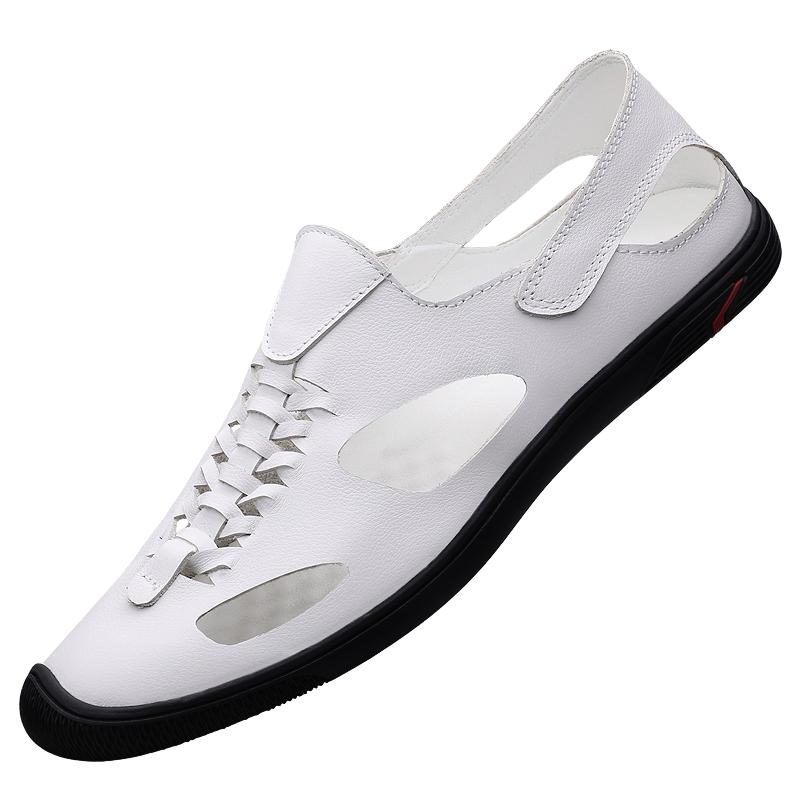 Genuine Leather Casual Shoes for Mens Comfort Korean Version Men Sandals 2024 Summer Outdoor Walking Sneakers Breathable Sandals