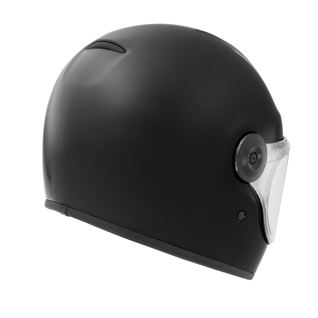 KOMINE Neo Retro Full Face Motorcycle Helmet Gloss Black M HK-190