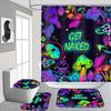Красочная шторка для душа Флуоресцентные грибы 3D-печать Водонепроницаемая полиэстеровая шторка для ванной для домашнего душа Декор ванной комнаты
