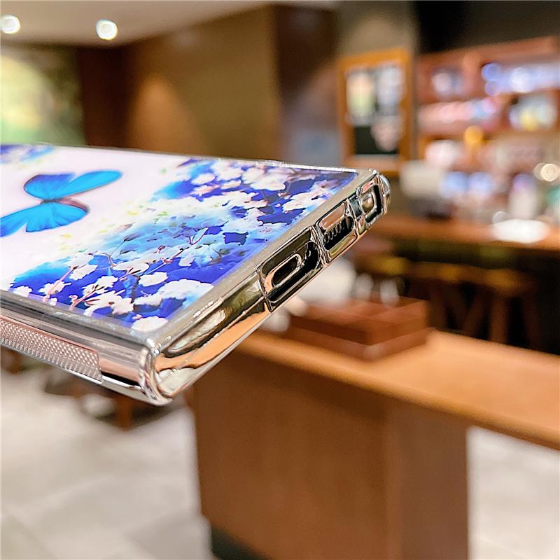 Мягкий силиконовый чехол с ретро-покрытием и цветком для Samsung Galaxy S23 Ultra S21 S22 Plus A04S A54 A34 A24 A14 A13 A53 iPhone 13 14 Pro Max, противоударный чехол