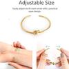 Cuff Bangle Tie The Knot Love Bracelet Stainless Steel18K Gold Plated Adjustable Best Friend Bracelets