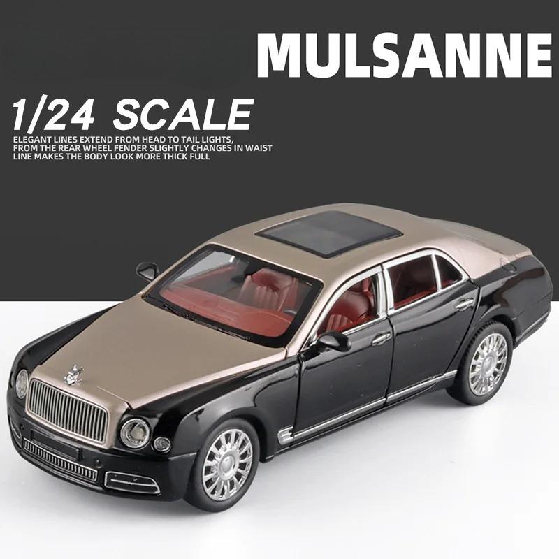 2026 Литье под давлением 1:Масштаб 24 Bentley Mulsanne Коллекция металлических моделей автомобилей Транспортное средство Симуляция звука и света Металлическая игрушечная машинка Игрушка для детей Подарок Модель