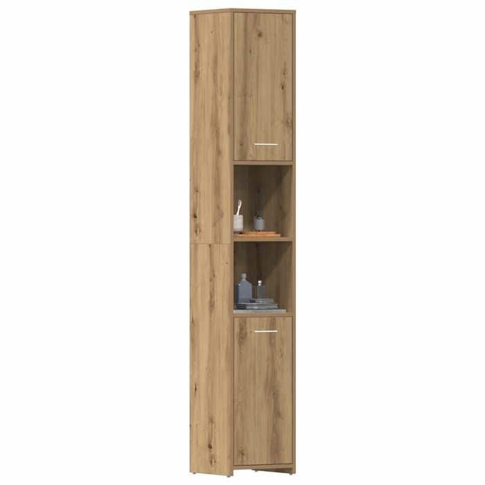 VidaXL Armoire de salle de bain chêne artisanal 30x30x183,5 cm 859394
