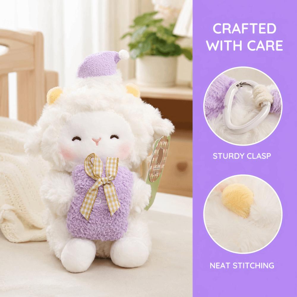 Plush Lamb Doll PP Cotton Lamb Keychain Ornament Sweet Bag Pendant Charm Backpack Hanging Decor