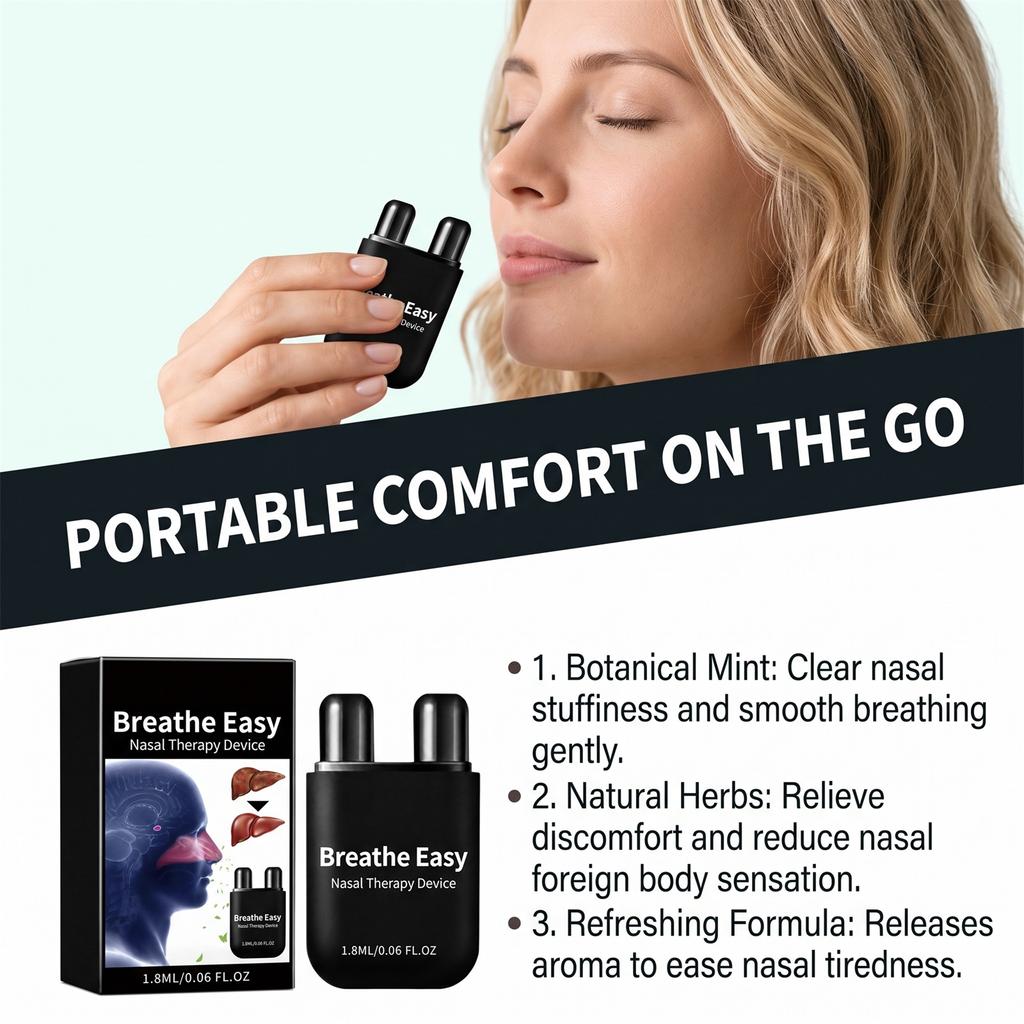 Refreshing nasal inhaler containing thyme for a cool, fresh, and clear nasal passage; portable for on-the-go use; a personal care product