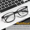 Men's Business Multifocal Presbyopia Glasses Fashionable High-definition Anti Blue Light Glasses for Both Near and Far Use