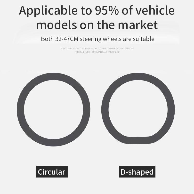 Universal Car Silicone Steering Wheel Cover Elastic Non-Slip Cover For 32-47cm Steering Wheel Multi Color Car Decor Accessories