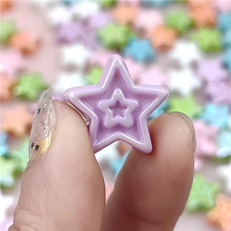 5pcs Fashion for Earrings DIY Handmade Accessories Bracelet Necklace Making UV Phantom Color Stereo Star Beads Creative Jewelry Materials Accessories