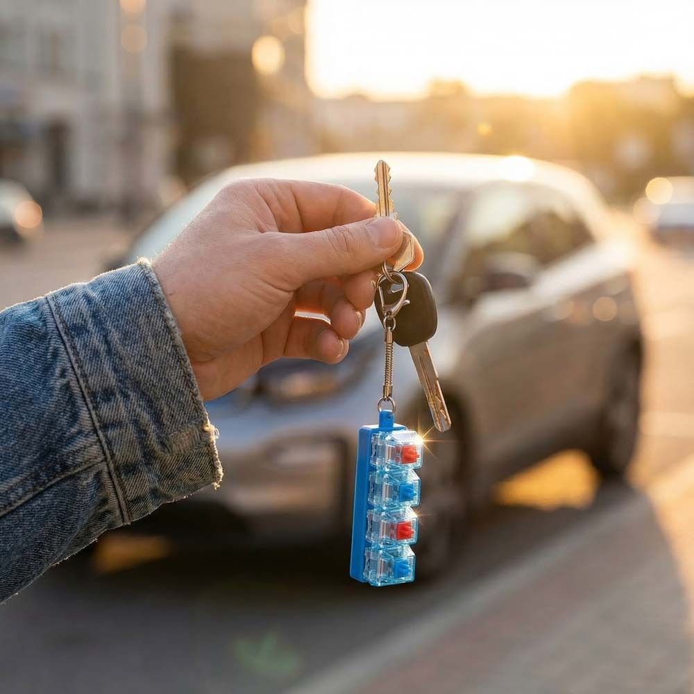 Transparent Shaft Crystal Keycap Pendant Funny Mechanical Keyboard Keychain Fingertip Gadget