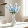 Black or White Floral Container Minimalist Twisted Vase, Modern Ribbed Flower Decorative Container, Creative Vase Arrangement Holder Table Centerpiece