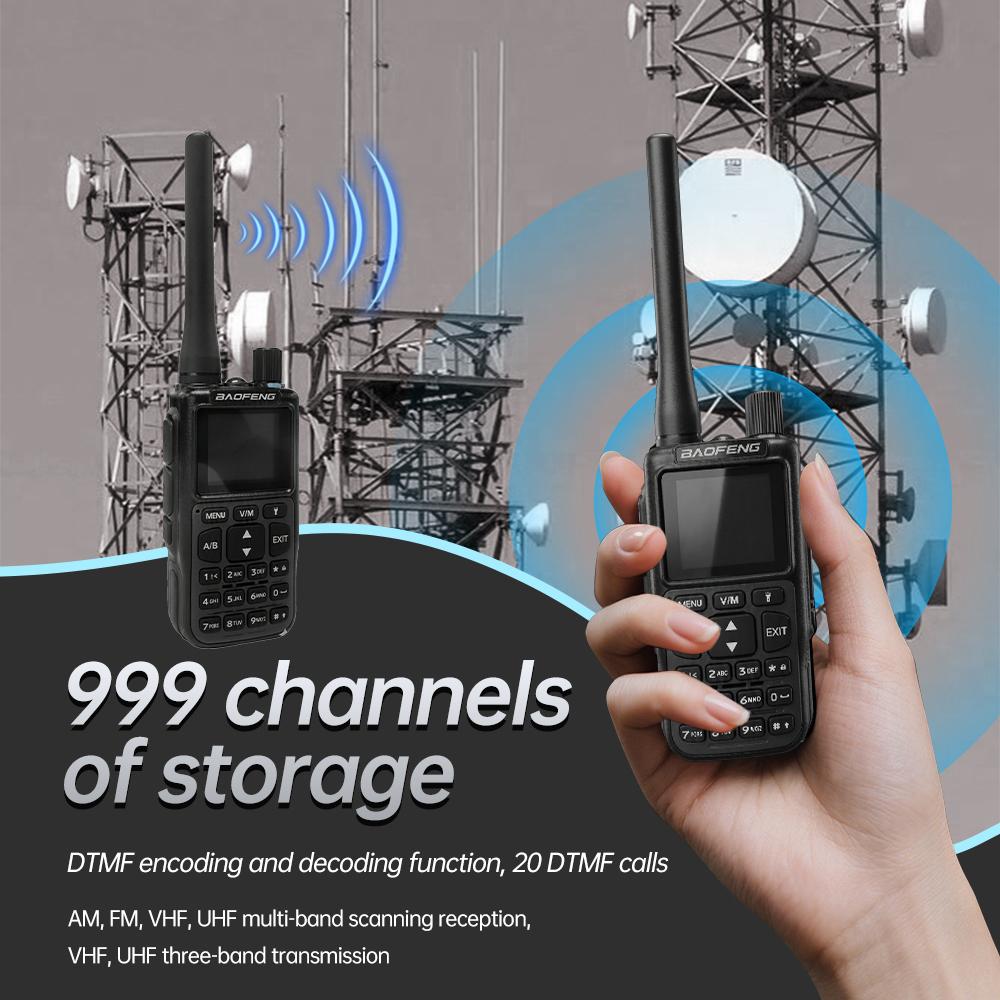 1/2PCS BAOFENG MINI-5 Walkie Talkie Upgrade UV-5R Mini 2200mAh Battery Luetooth Programming UHF/VHF Dual PTT Ham Radio For Camp