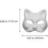 15pcs Cat White Paper Blank DIY Halloween Hand Painted Face Personality Masquerade Mask Set