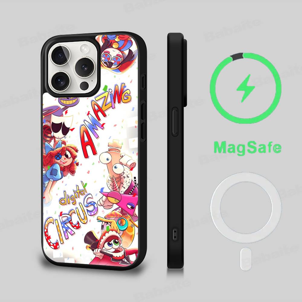 Amazing Digital Circus Phone Case Magnetic Case For IPhone 16 14 13 12 11 15 Pro Max Plus For Magsafe Wireless Charge Cover