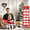 Decorative Cardboard Holder Christmas Cash Gift Envelopes, 6 Slots Foldable Money Holder, DIY Holiday Greeting Card Booklet for Xmas Parties,