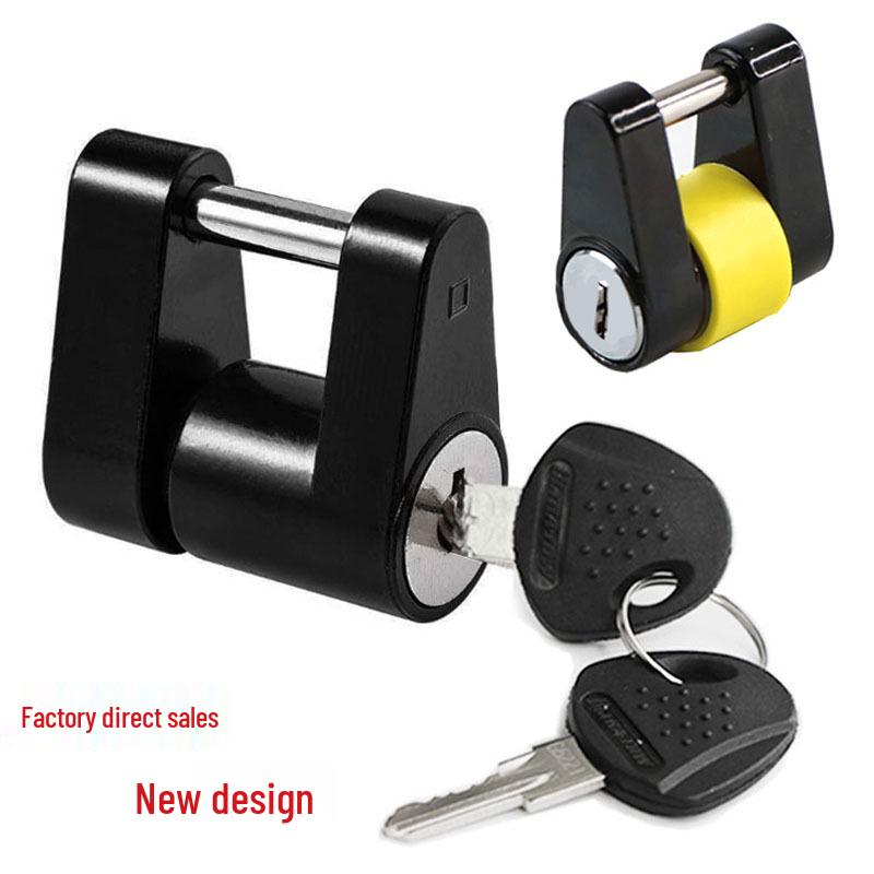 Gold 1/4" Copper Plated Tow Hitch and Coupler Lock for Trailers and RVs