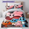 Gumball Amazing World Pattern Bedding Quilt Set Quilt Cover Pillowcase Home Decoration Gift (1 * duvet cover + 2 * pillowcase, without core)