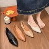 Весна и лето новая мода острый носок неглубокий вырез одинарные туфли на плоской подошве удобные повседневные туфли Дуду одинарные туфли на одной педали