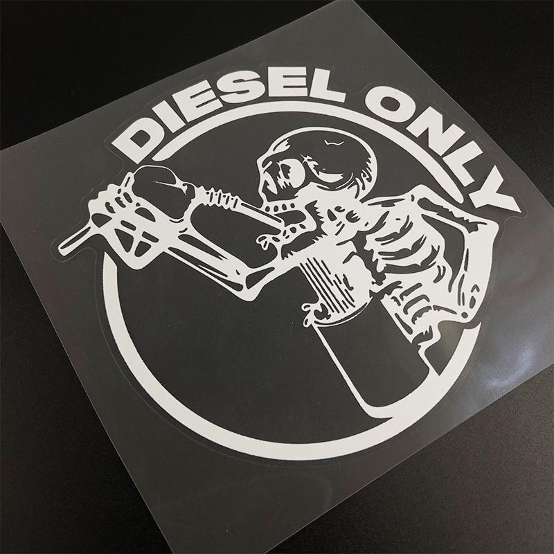 1 шт., только для дизельного топлива, скелет, пьющий, наклейки на автомобиль, водонепроницаемая крышка топливного бака для бензина, прочные виниловые наклейки, украшение в виде черепа
