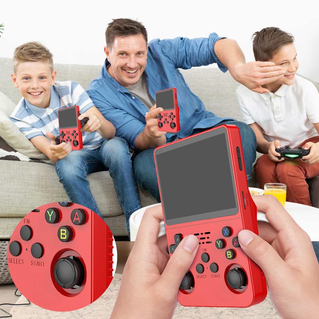 Портативная игровая консоль с 128 ГБ встроенной памяти, 20000+ игр, система Linux с открытым исходным кодом, 3,5-дюймовый IPS-экран, портативный карманный видеоплеер