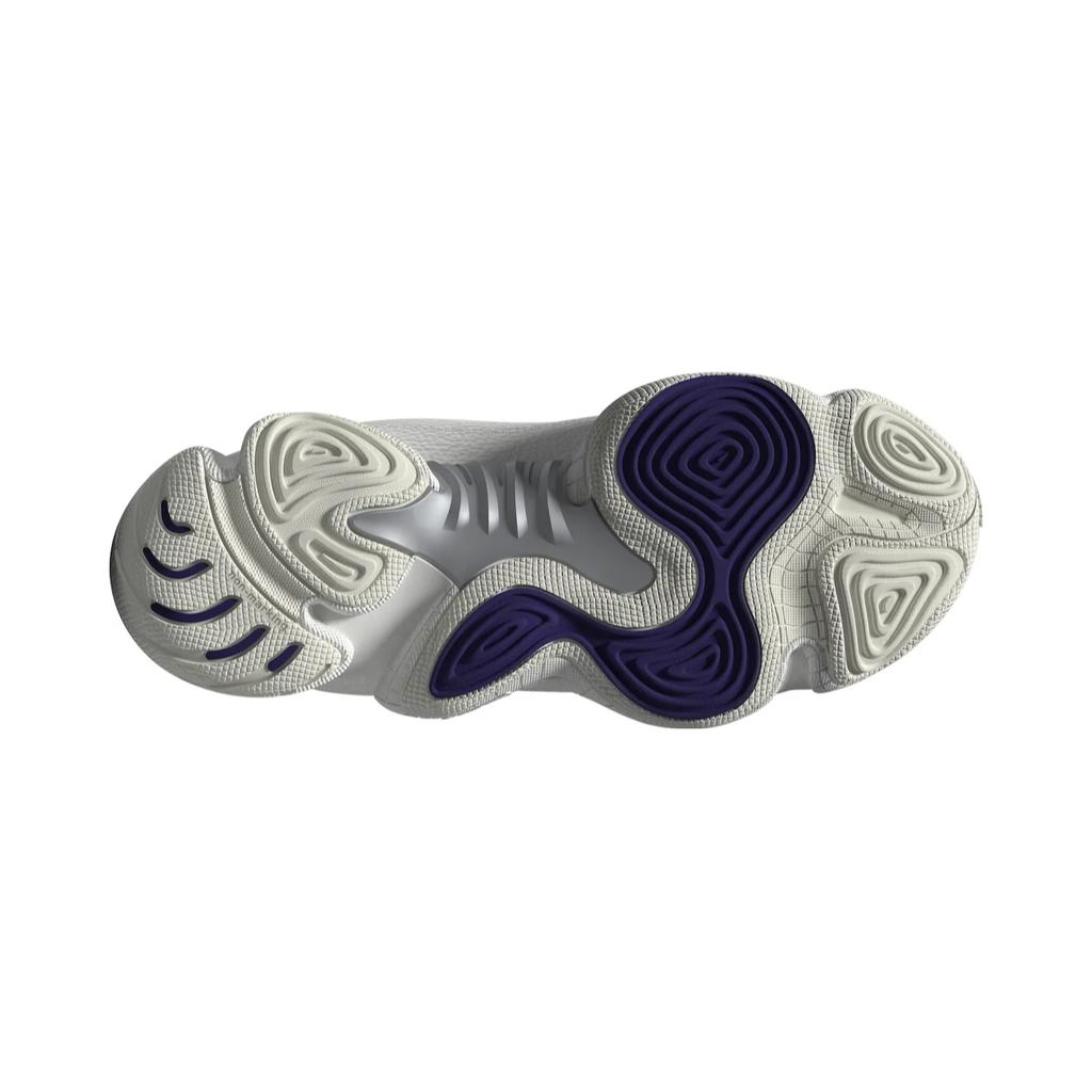 adidas Сумасшедшие 3 Бело-Черные Унисекс Кроссовки Core-White Core-Black Collegiate-Purple JR9681
